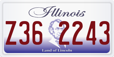 IL license plate Z362243