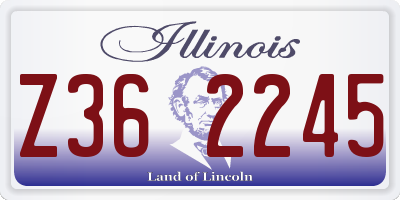 IL license plate Z362245