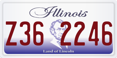 IL license plate Z362246