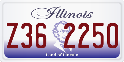 IL license plate Z362250