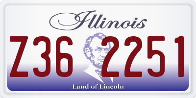 IL license plate Z362251