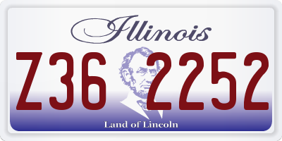 IL license plate Z362252