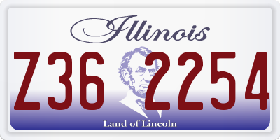 IL license plate Z362254