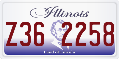 IL license plate Z362258