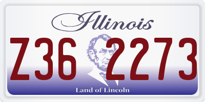 IL license plate Z362273