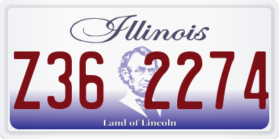 IL license plate Z362274