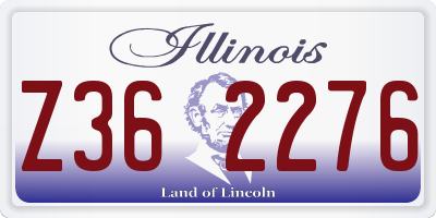 IL license plate Z362276