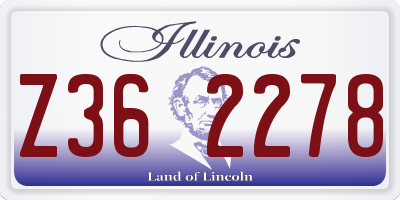 IL license plate Z362278