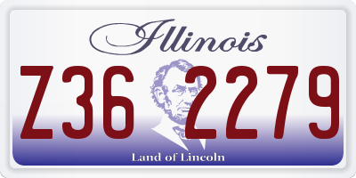IL license plate Z362279