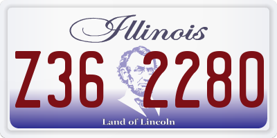 IL license plate Z362280