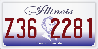 IL license plate Z362281
