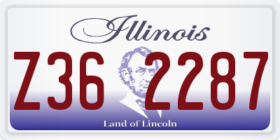IL license plate Z362287