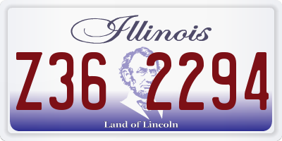 IL license plate Z362294