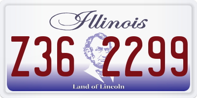 IL license plate Z362299
