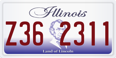 IL license plate Z362311