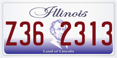 IL license plate Z362313