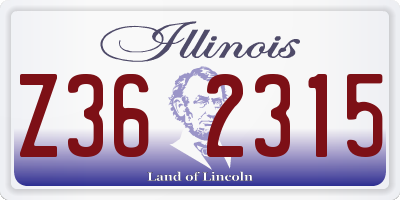 IL license plate Z362315
