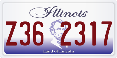 IL license plate Z362317