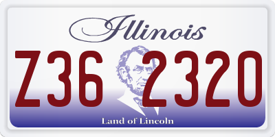 IL license plate Z362320