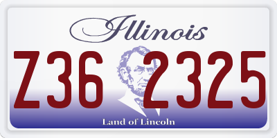 IL license plate Z362325