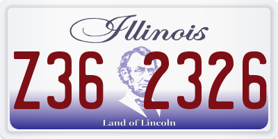 IL license plate Z362326