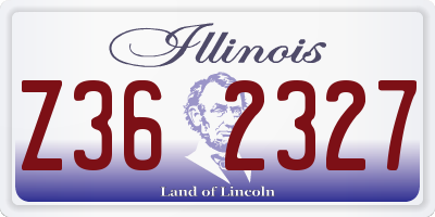 IL license plate Z362327