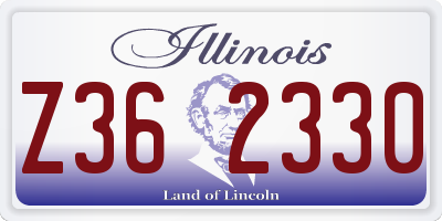 IL license plate Z362330