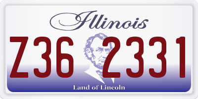 IL license plate Z362331