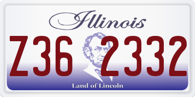 IL license plate Z362332