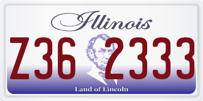 IL license plate Z362333