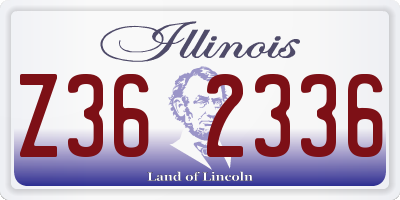 IL license plate Z362336