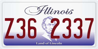 IL license plate Z362337