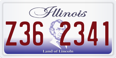 IL license plate Z362341