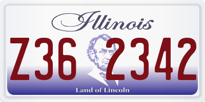 IL license plate Z362342