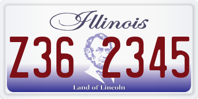 IL license plate Z362345