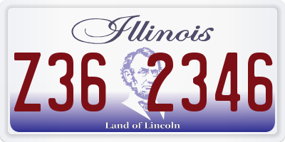 IL license plate Z362346