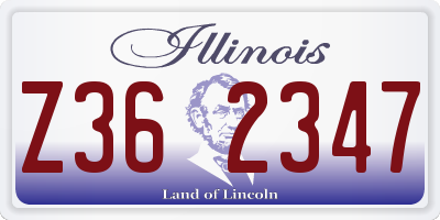 IL license plate Z362347