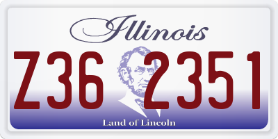 IL license plate Z362351