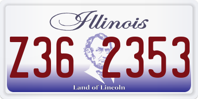 IL license plate Z362353