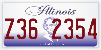 IL license plate Z362354