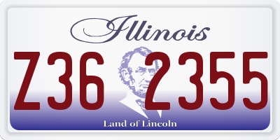 IL license plate Z362355
