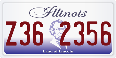 IL license plate Z362356