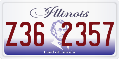 IL license plate Z362357