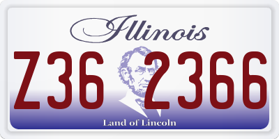 IL license plate Z362366