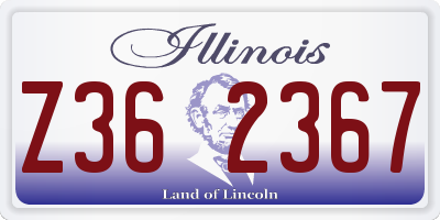 IL license plate Z362367