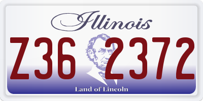 IL license plate Z362372