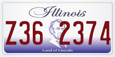 IL license plate Z362374