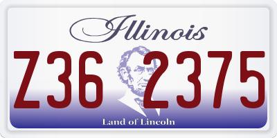 IL license plate Z362375
