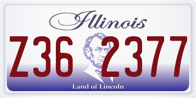 IL license plate Z362377