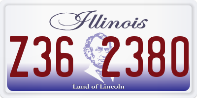 IL license plate Z362380
